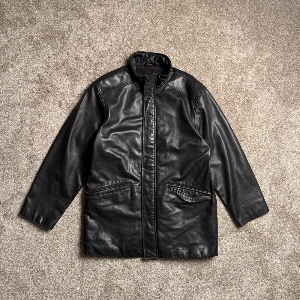 BLACK DANIER TRADITIONAL CUT LEATHER JACKET